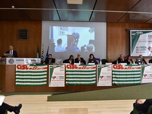 V CONGRESSO CISL BARI: IL SEGRETARIO BOCCUZZI HA APERTO I LAVORI ALLA CAMERA DI COMMERCIO