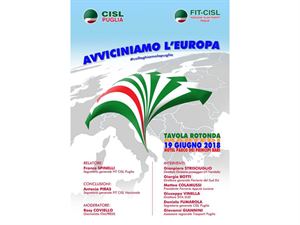 #colleghiamolapuglia: domani tavola rotonda della Cisl Puglia e Fit Cisl